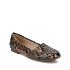 NOELIA BALLET FLATS - Snake Brown