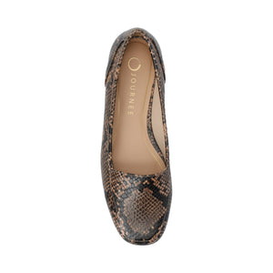 NOELIA BALLET FLATS IN WIDE - Snake Brown