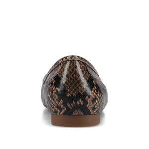 NOELIA BALLET FLATS IN WIDE - Snake Brown