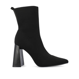 NORALINN SOCK BOOTIES IN KNIT FABRIC - Black