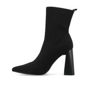 NORALINN SOCK BOOTIES IN KNIT FABRIC - Black