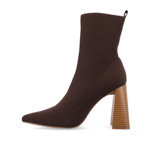 NORALINN SOCK BOOTIES IN WIDE - Brown