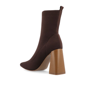 NORALINN SOCK BOOTIES IN WIDE - Brown