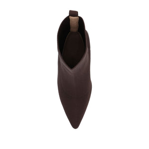 NORALINN SOCK BOOTIES IN KNIT FABRIC - Brown