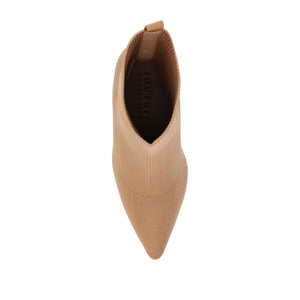 NORALINN SOCK BOOTIES IN KNIT FABRIC - Tan