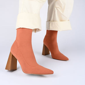 NORALINN SOCK BOOTIES IN KNIT FABRIC - Off White