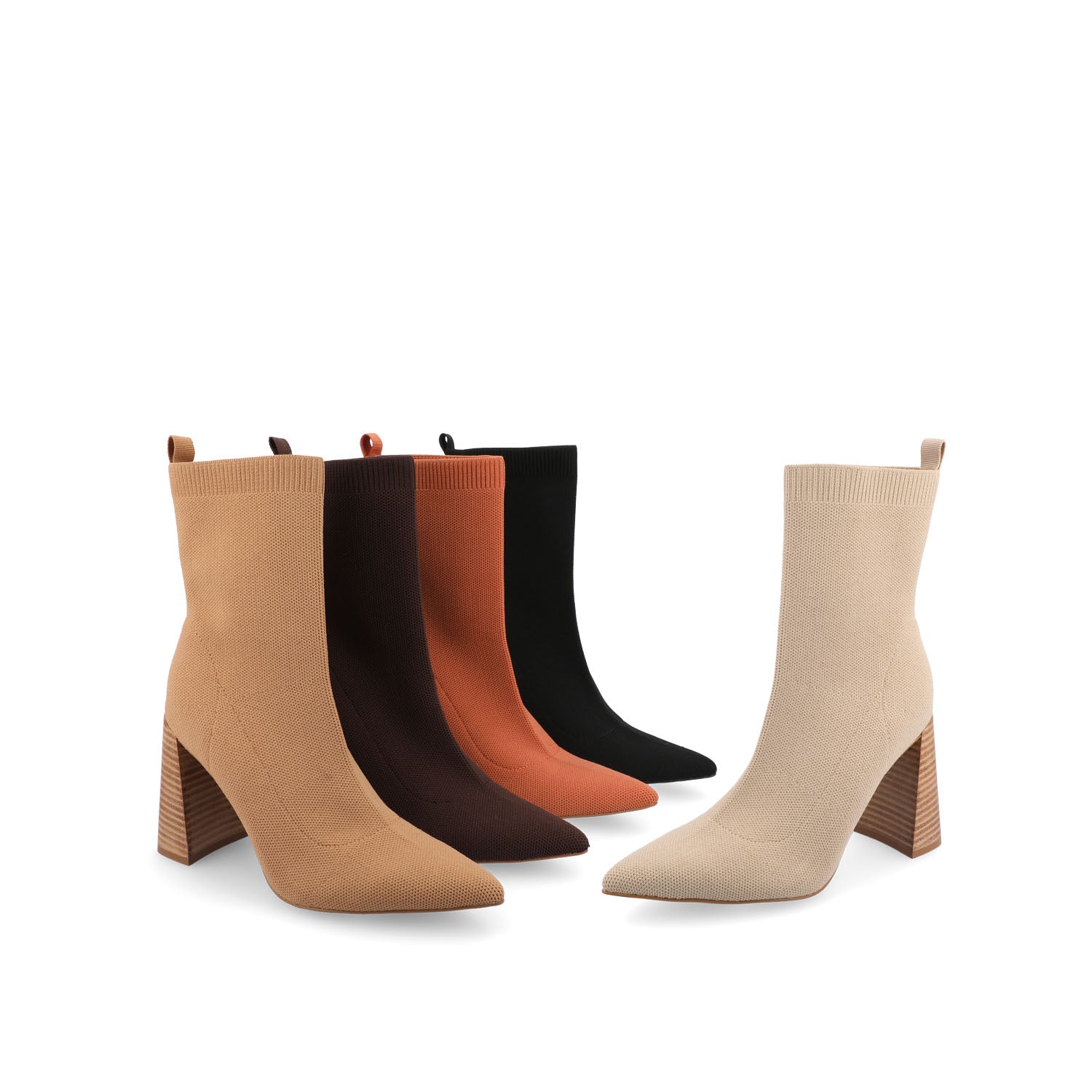 NORALINN SOCK BOOTIES IN KNIT FABRIC - Off White