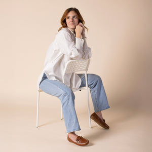 NOVELLA DRIVING LOAFER IN WIDE - Beige