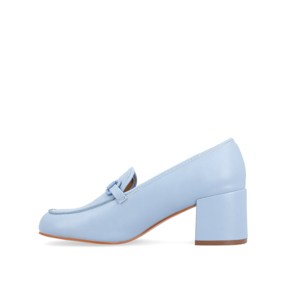 NYSAA LOAFER BLOCK HEELS IN FAUX LEATHER