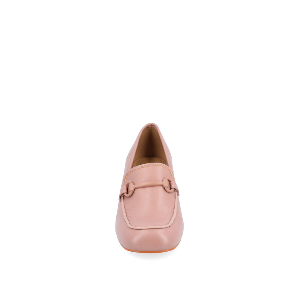 NYSAA LOAFER BLOCK HEELS IN FAUX LEATHER