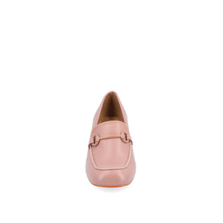 NYSAA LOAFER BLOCK HEELS IN FAUX LEATHER