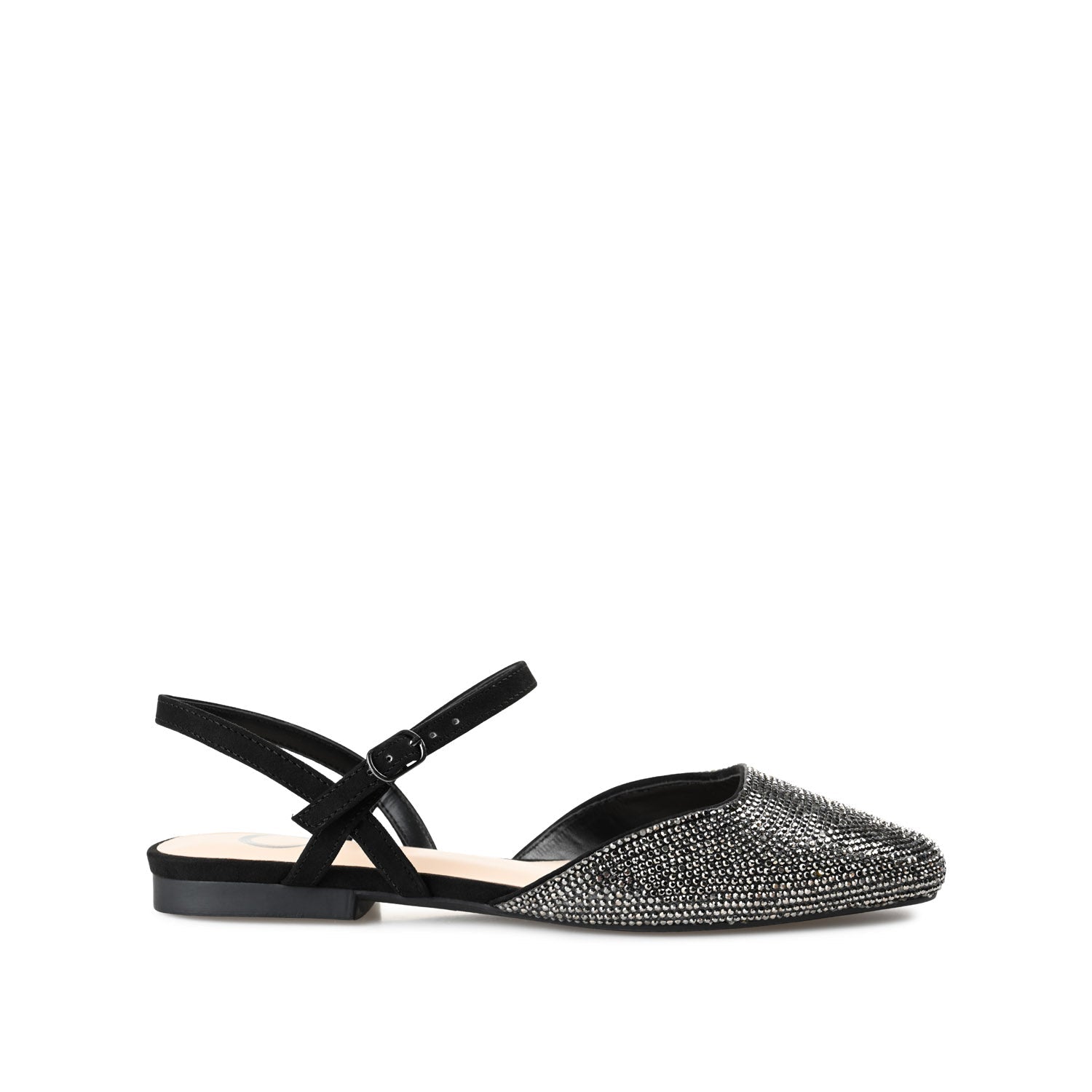 NYSHA GLITTERED FORMAL FLATS IN NARROW - Black