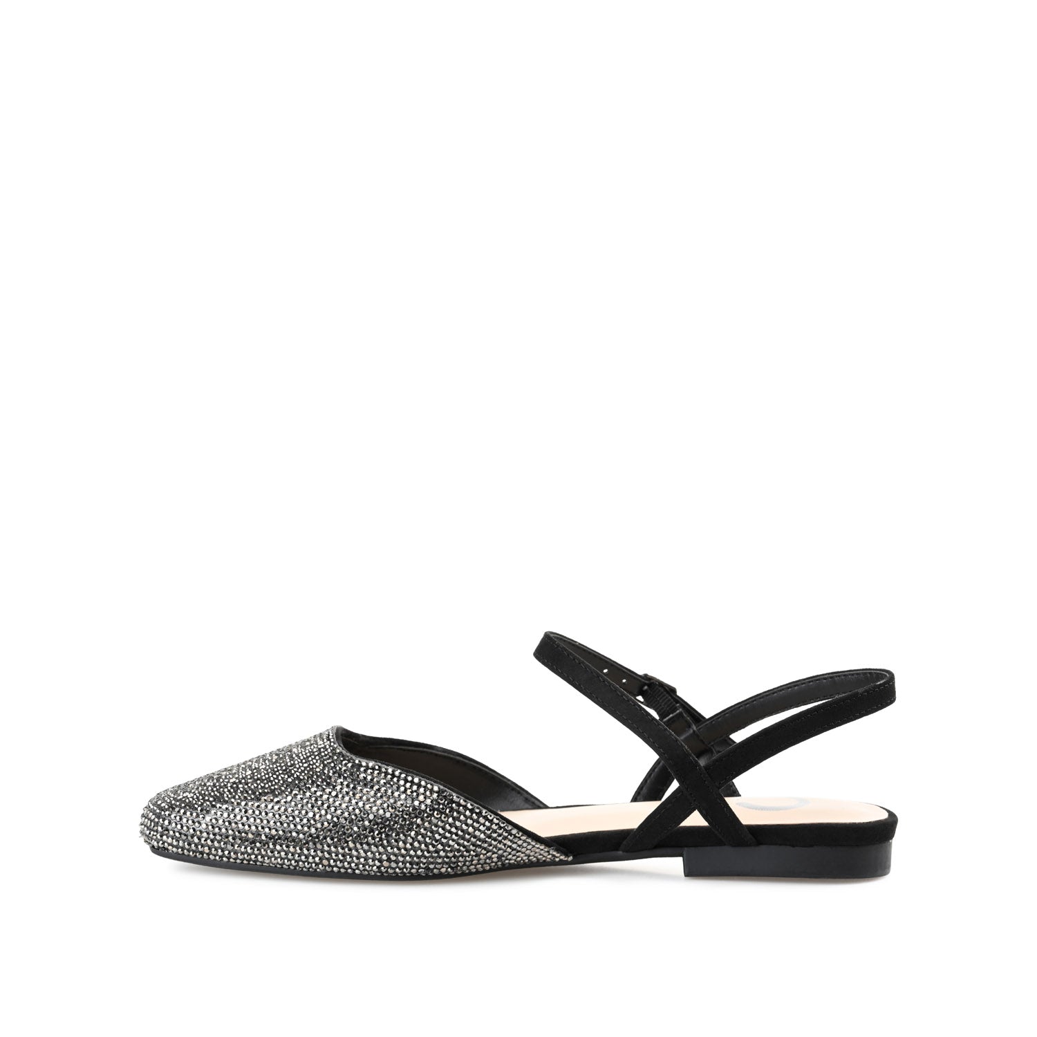 NYSHA GLITTERED FORMAL FLATS IN NARROW - Black