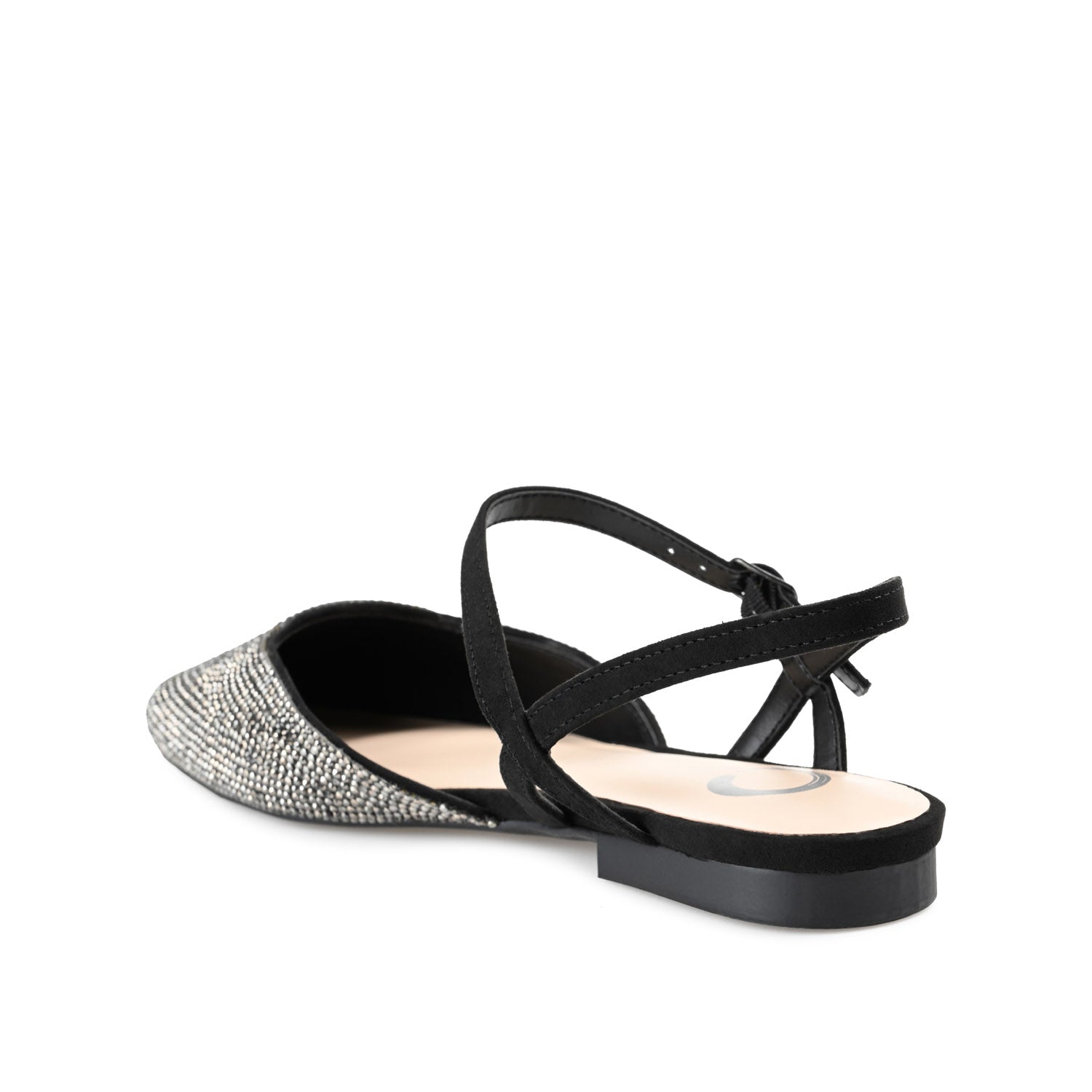NYSHA GLITTERED FORMAL FLATS IN NARROW - Black