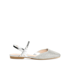 NYSHA GLITTERED FORMAL FLATS IN NARROW - Silver
