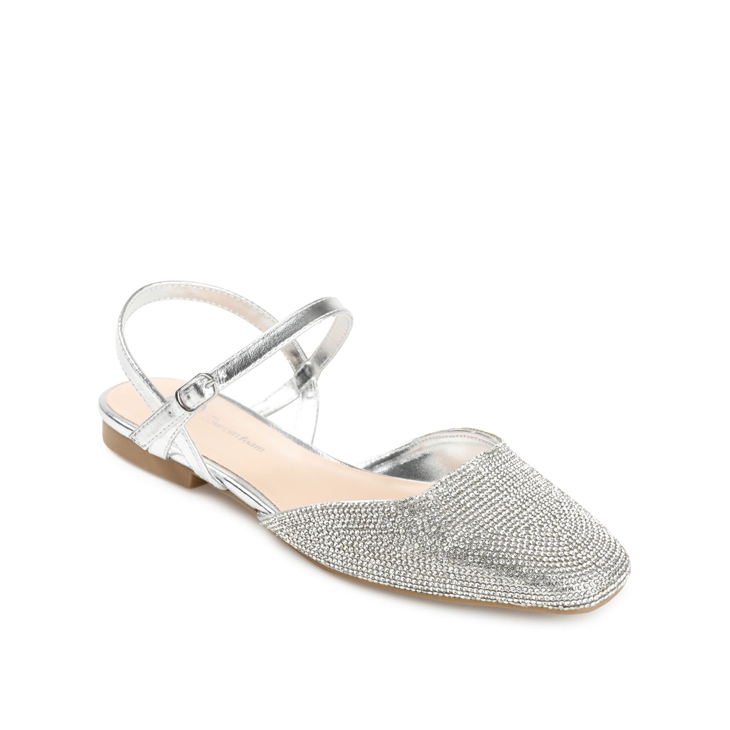 NYSHA GLITTERED FORMAL FLATS IN NARROW - Silver
