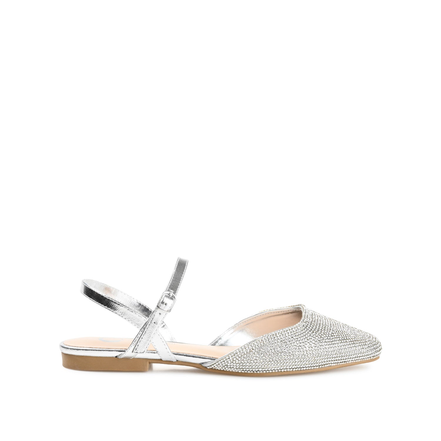 NYSHA FORMAL FLATS IN GLITTER MATERIAL - Silver