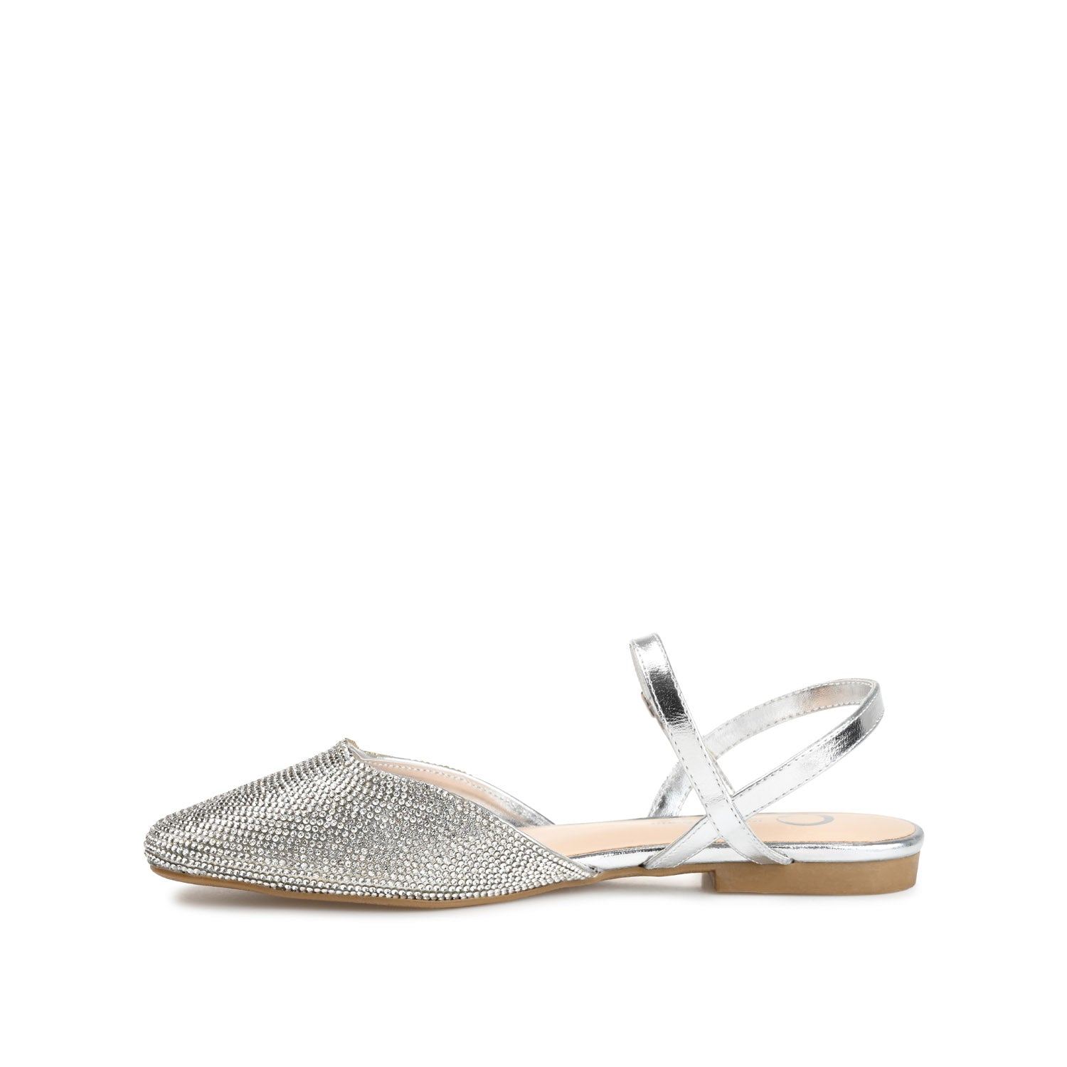 NYSHA FORMAL FLATS IN GLITTER MATERIAL - Silver