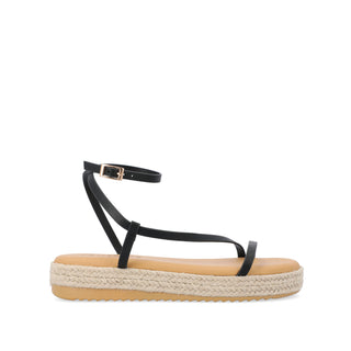 ODELIA ESPADRILLE SANDALS IN FAUX LEATHER