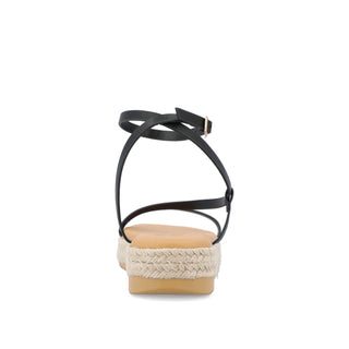 ODELIA ESPADRILLE SANDALS IN FAUX LEATHER