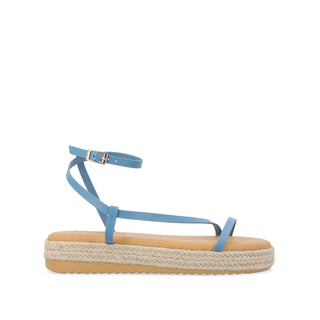 ODELIA ESPADRILLE SANDALS IN FAUX LEATHER