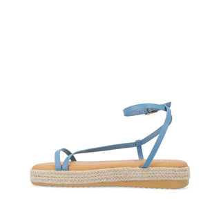 ODELIA ESPADRILLE SANDALS IN FAUX LEATHER