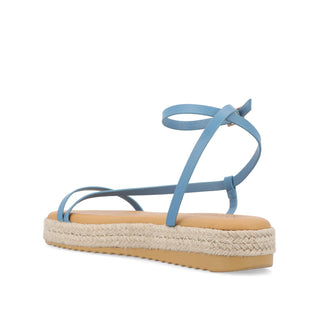 ODELIA ESPADRILLE SANDALS IN FAUX LEATHER