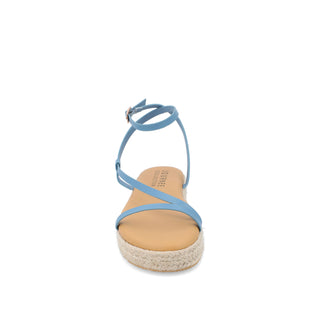 ODELIA ESPADRILLE SANDALS IN FAUX LEATHER