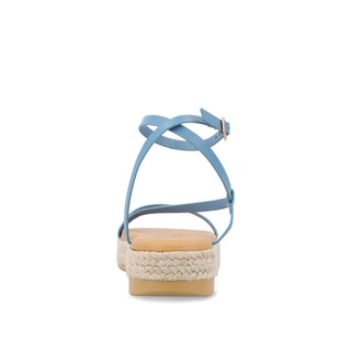 ODELIA ESPADRILLE SANDALS IN FAUX LEATHER