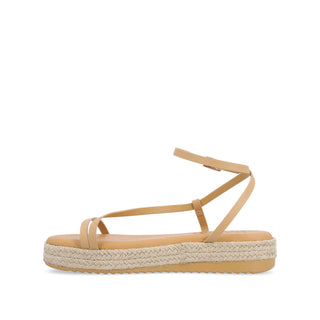 ODELIA ESPADRILLE SANDALS IN FAUX LEATHER