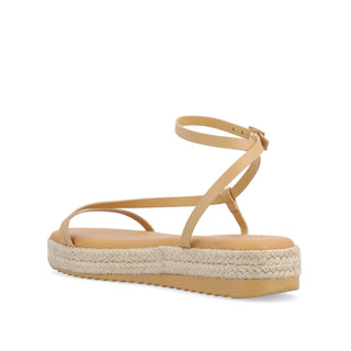 ODELIA ESPADRILLE SANDALS IN FAUX LEATHER