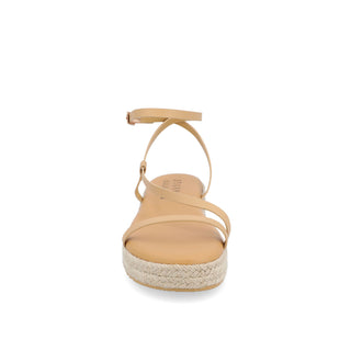 ODELIA ESPADRILLE SANDALS IN FAUX LEATHER