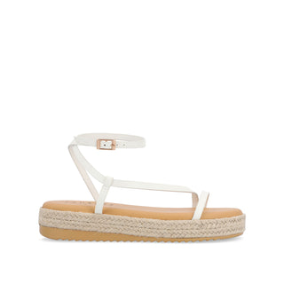 ODELIA ESPADRILLE SANDALS IN FAUX LEATHER