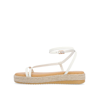 ODELIA ESPADRILLE SANDALS IN FAUX LEATHER