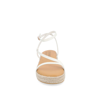 ODELIA ESPADRILLE SANDALS IN FAUX LEATHER