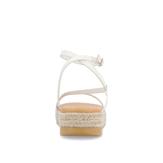 ODELIA ESPADRILLE SANDALS IN FAUX LEATHER