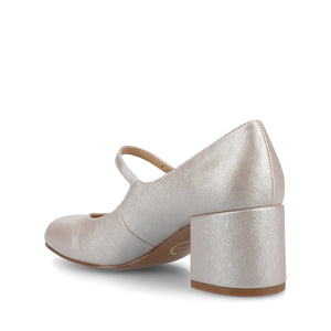 OKENNA LOW HEEL PUMP IN WIDE - Champagne
