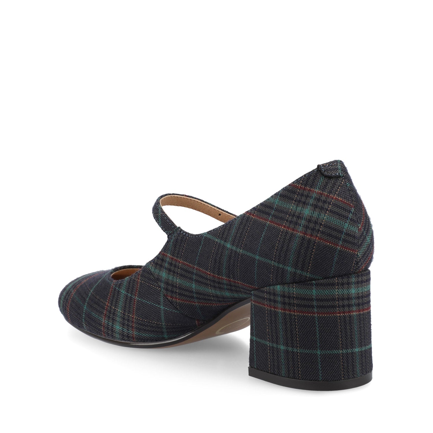 OKENNA MARY JANE PUMP HEELS IN WIDE - Navy Plaid