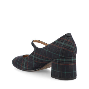 OKENNA LOW HEEL PUMP - Navy Plaid