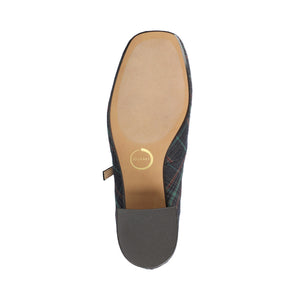 OKENNA LOW HEEL PUMP - Navy Plaid