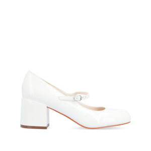 OKENNA MARY JANE PUMP HEELS IN WIDE - White