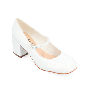 OKENNA MARY JANE PUMP HEELS IN WIDE - White