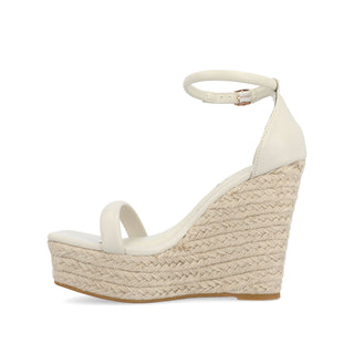 OLESIA ESPADRILLE WEDGE SANDALS IN FAUX LEATHER