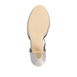 OLINA T-STRAP PUMP HEELS IN NARROW - Grey