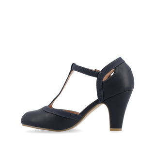 OLINA T-STRAP PUMP HEELS IN WIDE