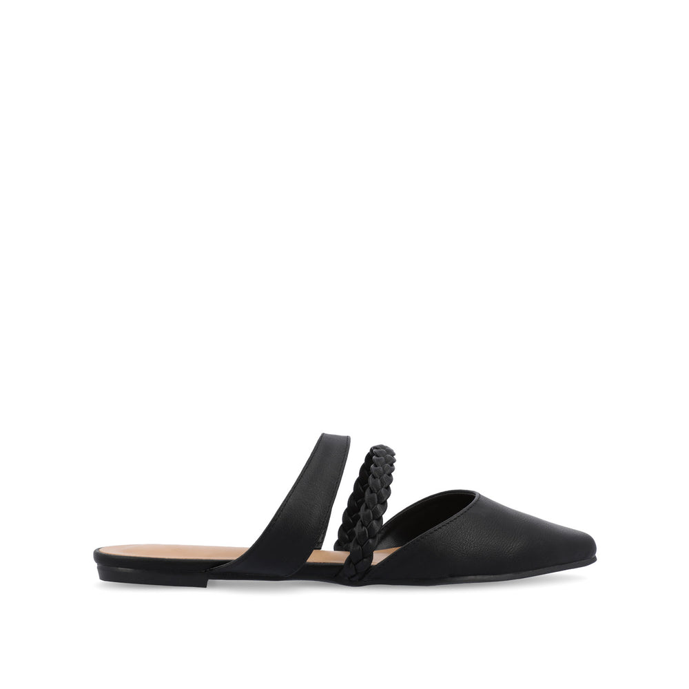 OLIVEA MULE FLATS IN FAUX LEATHER