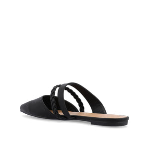 OLIVEA MULE FLATS IN NARROW - Black