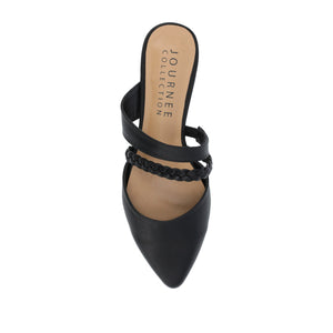 OLIVEA MULE FLATS IN NARROW - Black