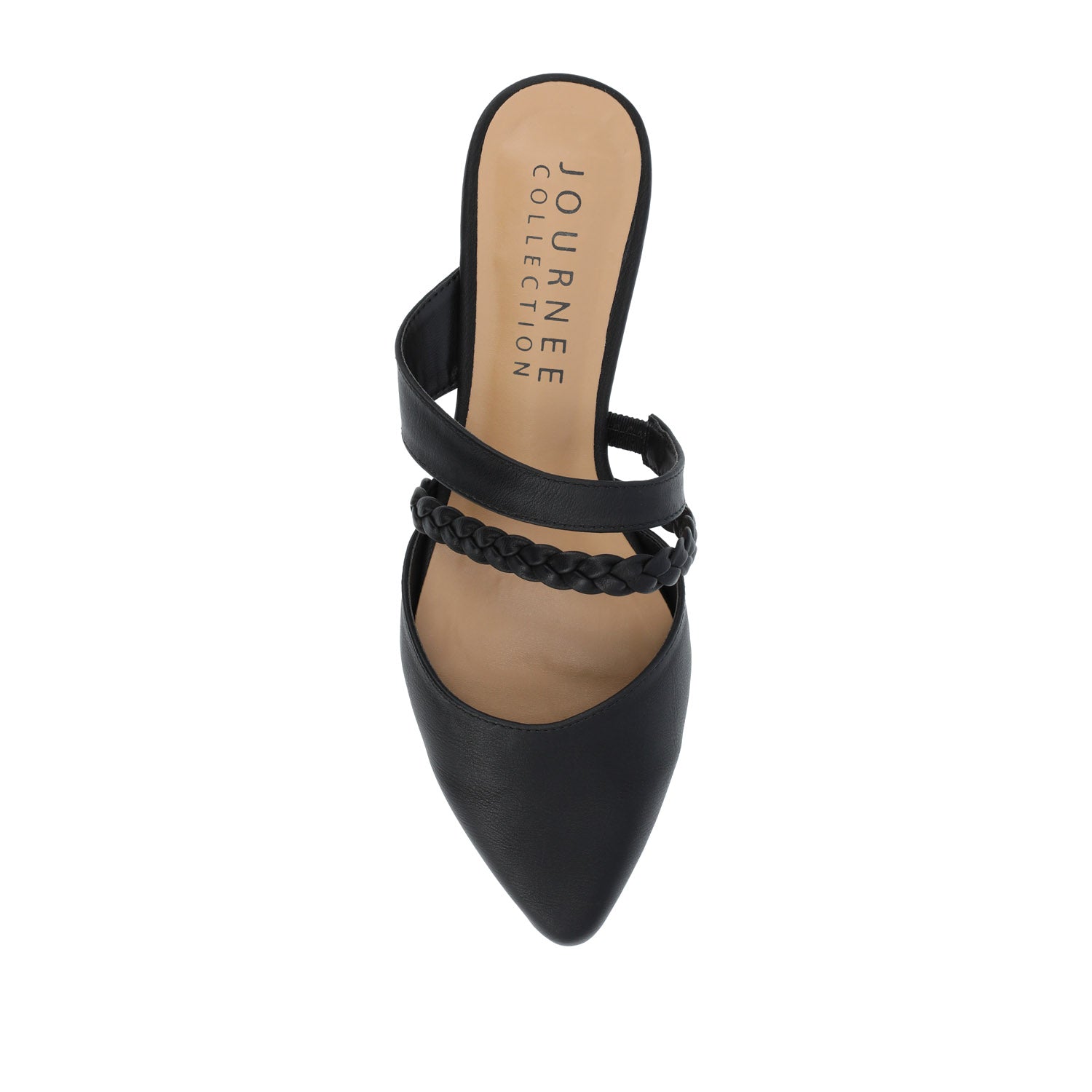 OLIVEA MULE FLATS IN VEGAN LEATHER - Black