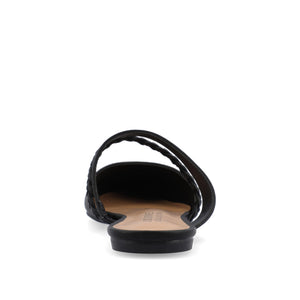 OLIVEA MULE FLATS IN VEGAN LEATHER - Black